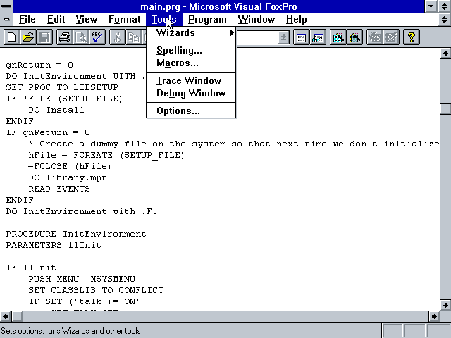 Microsoft Visual FoxPro 3.0 - Code